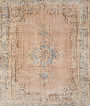 Vintage Persian handwoven rug by Orientmattor, 382 x 291 cm, intricate traditional design in rich colors.