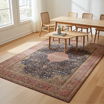 Vintage Persian handknuten matta from Orientmattor, 393 x 295 cm with intricate traditional patterns.