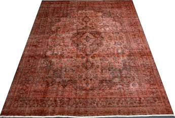 Orientmattor Vintage 63183 rug featuring intricate patterns and rich colors, displayed on a wooden floor.