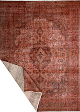 Orientmattor Vintage 63183 rug featuring intricate patterns and rich colors on a textured fabric surface.