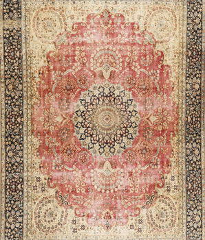 Vintage Orientmattor 64394 rug with intricate patterns and warm colors displayed on a wooden floor.