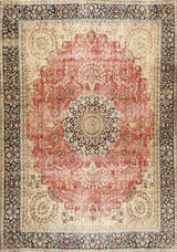 Vintage Orientmattor 64394 rug with intricate patterns and warm colors displayed on a wooden floor.
