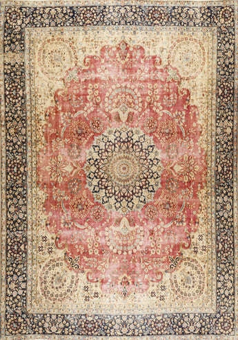 Vintage Orientmattor 64394 rug with intricate patterns and warm colors displayed on a wooden floor.