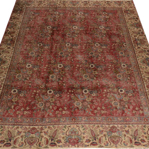 Vintage Orientmattor 64413 rug with intricate patterns in earthy tones, showcasing a traditional design and detailed craftsmanship.