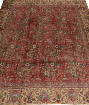 Vintage Orientmattor 64413 rug with intricate patterns in earthy tones, showcasing a traditional design and detailed craftsmanship.