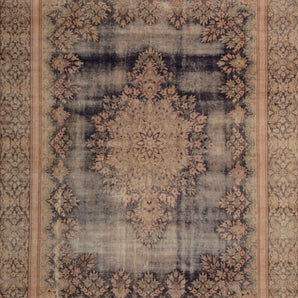 Vintage Orientmattor 64459 rug featuring intricate patterns and warm tones, shown in the close-up of the detailed woven design.