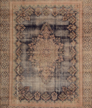 Vintage Orientmattor 64459 rug featuring intricate patterns and warm tones, shown in the close-up of the detailed woven design.