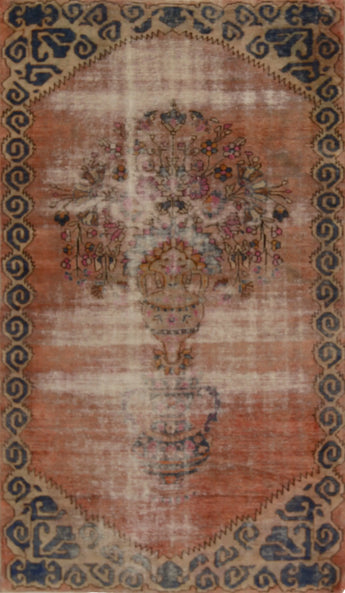 Vintage Orientmattor 64469 rug with intricate pattern and warm colors, showcasing traditional design and craftsmanship.
