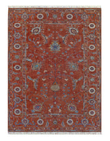 Orientmattor Ghazni 64979 Ziegler/Kazak rug with intricate geometric patterns and warm earthy tones.