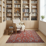 Orientmattor Ghazni 64979 Ziegler/Kazak rug with intricate geometric patterns and warm earthy tones.