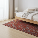 Orientmattor Ghazni 64979 Ziegler/Kazak rug with intricate patterns and warm colors displayed on a neutral background.