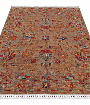 Orientmattor Ghazni 64981 Ziegler/Kazak rug with intricate traditional patterns and vibrant colors, displayed on a plain background.