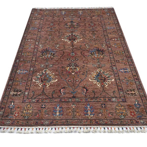 Handwoven Ariana Oriental Ziegler/Kazak rug, 187 x 124 cm, featuring intricate patterns and rich colors from Orientmattor.