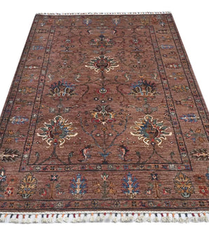 Handwoven Ariana Oriental Ziegler/Kazak rug, 187 x 124 cm, featuring intricate patterns and rich colors from Orientmattor.