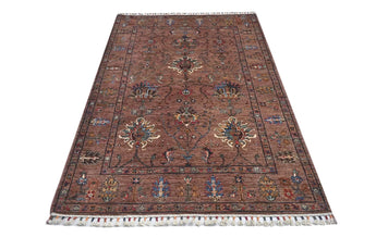 Handwoven Ariana Oriental Ziegler/Kazak rug, 187 x 124 cm, featuring intricate patterns and rich colors from Orientmattor.