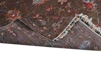 Handwoven Ariana Oriental Ziegler/Kazak rug, 196 x 152 cm with intricate patterns, by Orientmattor.