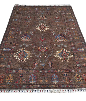 Handwoven Ariana Oriental Ziegler/Kazak rug by Orientmattor, 199x127 cm with intricate traditional patterns.