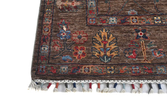 Handwoven Ariana Oriental Ziegler/Kazak rug from Orientmattor, 199x127 cm with intricate traditional patterns.