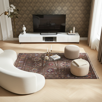 Handwoven Ariana Oriental Ziegler/Kazak rug in natural colors, 199x127 cm, by Orientmattor, showcasing intricate traditional design.