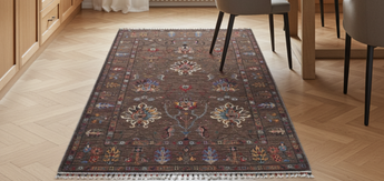 Handwoven Ariana Oriental Ziegler/Kazak rug from Orientmattor, 199x127 cm, featuring intricate traditional patterns.