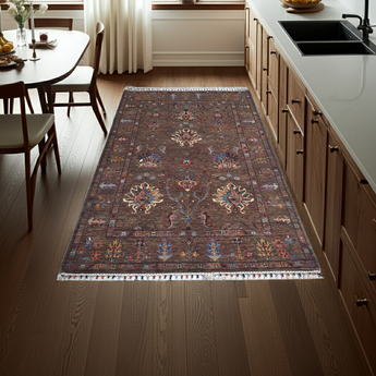 Handwoven Ariana Oriental Ziegler/Kazak rug from Orientmattor, 199x127 cm, detailed pattern and rich colors.