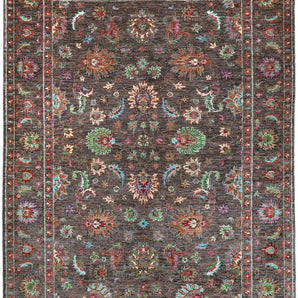 Handknuten Ariana Oriental Ziegler/Kazak rug, 206x149 cm, detailed pattern in warm tones, crafted by Orientmattor.