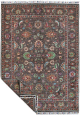 Handwoven Ariana oriental rug, Ziegler/Kazak style, 206 x 149 cm, with intricate patterns in warm tones, by Orientmattor.