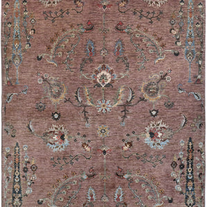 Orientmattor Handknuten Ariana Oriental Ziegler/Kazak rug, 211 x 152 cm, detailed woven pattern and rich colors.