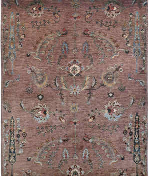 Orientmattor Handknuten Ariana Oriental Ziegler/Kazak rug, 211 x 152 cm, detailed woven pattern and rich colors.
