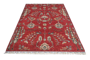 Handwoven Ariana Oriental Ziegler/Kazak rug, 214x150 cm, with intricate traditional patterns and rich colors, by Orientmattor.