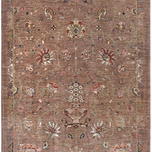 Handwoven Ariana Oriental Ziegler/Kazak rug, 222 x 162 cm, with intricate patterns and rich colors, from Orientmattor.