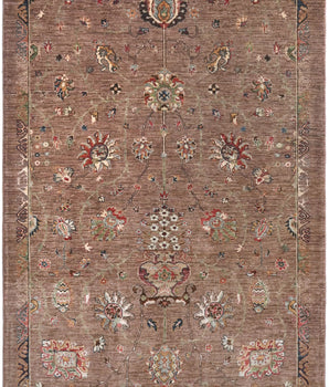 Handwoven Ariana Oriental Ziegler/Kazak rug, 222 x 162 cm, with intricate patterns and rich colors, from Orientmattor.