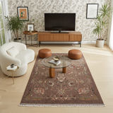 Handwoven Ariana Oriental Ziegler/Kazak rug in cream and red with intricate patterns, 222 x 162 cm, by Orientmattor.