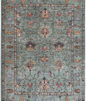 Handknuten Ariana Oriental Ziegler/Kazak rug, 227 x 155 cm, with intricate patterns in warm tones, by Orientmattor.