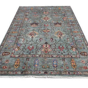 Handwoven Ariana Oriental Ziegler/Kazak rug, 227 x 155 cm, with intricate patterns and warm colors, by Orientmattor.