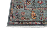 Handwoven Ariana Oriental Ziegler/Kazak rug in natural colors, 227 x 155 cm, from Orientmattor, featuring intricate traditional patterns.