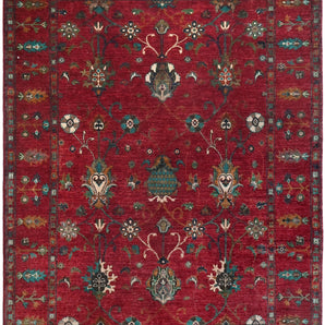 Handwoven Ariana Oriental Ziegler/Kazak rug, 239x174 cm, with intricate patterns and rich colors, by Orientmattor.