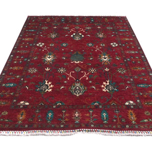 Handwoven Ariana Oriental Ziegler/Kazak rug, 239x174 cm, detailed geometric patterns in warm tones, from Orientmattor.