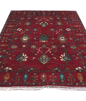 Handwoven Ariana Oriental Ziegler/Kazak rug, 239x174 cm, detailed geometric patterns in warm tones, from Orientmattor.