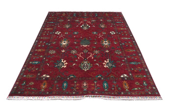 Handwoven Ariana Oriental Ziegler/Kazak rug, 239x174 cm, detailed geometric patterns in warm tones, from Orientmattor.