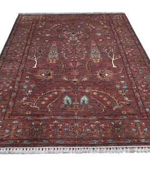 Orientmattor Ariana Oriental handwoven Ziegler/Kazak rug, 240 x 183 cm with intricate traditional patterns