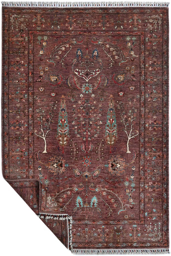 Handwoven Ariana Oriental rug by Orientmattor, Ziegler/Kazak style, 240 x 183 cm with intricate geometric patterns.