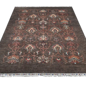 Orientmattor Handknuten Ariana Oriental Ziegler/Kazak rug, 242x180 cm, detailed traditional design on woven textile.