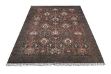 Orientmattor Handknuten Ariana Oriental Ziegler/Kazak rug, 242x180 cm, detailed traditional design on woven textile.