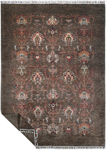 Handknuten Ariana Oriental Ziegler/Kazak rug in natural colors, 242x180 cm, by Orientmattor, detailed woven design.