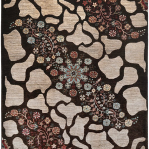 Handknuten Ariana Oriental Ziegler/Kazak rug in cream and red, 244 x 179 cm, detailed woven pattern from Orientmattor.