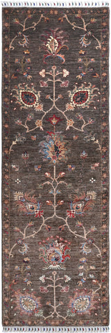 Handknuten Ariana Oriental Ziegler/Kazak rug, 244 x 82 cm, with intricate patterns and warm colors, from Orientmattor.