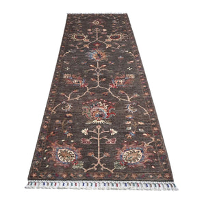 Handwoven Ariana Oriental Ziegler/Kazak rug, 244 x 82 cm, by Orientmattor, showcasing intricate geometric patterns and rich colors.