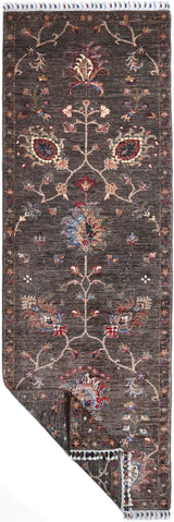 Handknuten Ariana Oriental rug in Ziegler/Kazak style, 244x82 cm, featuring intricate patterns and rich colors.