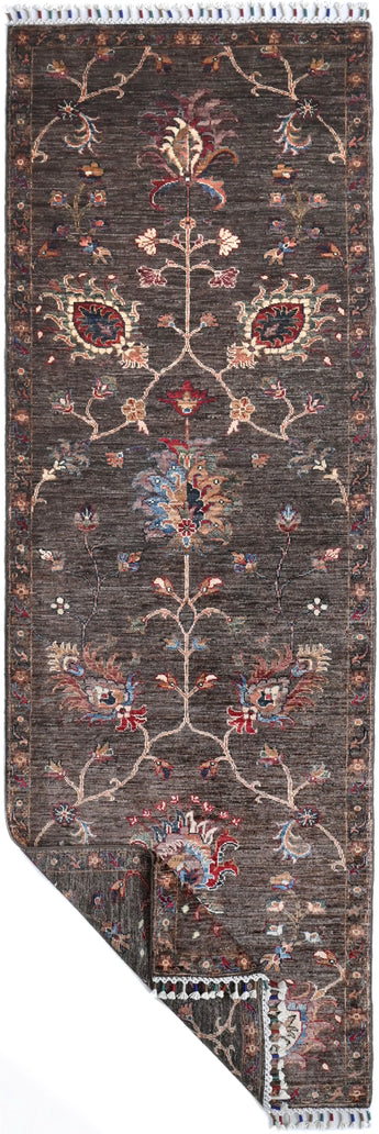 Handknuten Ariana Oriental rug in Ziegler/Kazak style, 244x82 cm, featuring intricate patterns and rich colors.